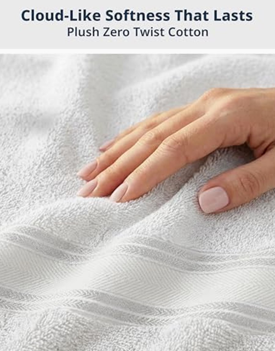 Bath Towel Set, 12-Piece, Mercerized Zero-Twist Cotton — photo 6 of 6