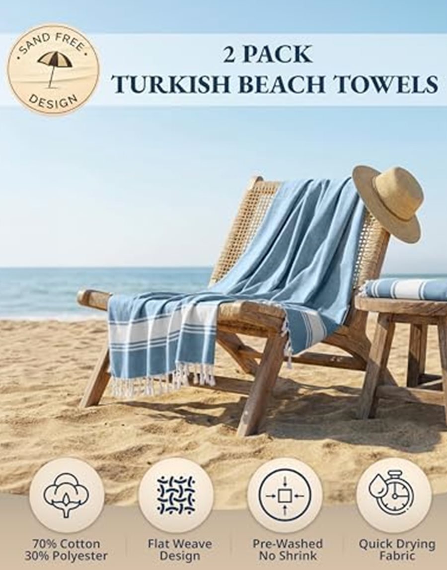 Oversized Beach Towels, 2 Pack, 39