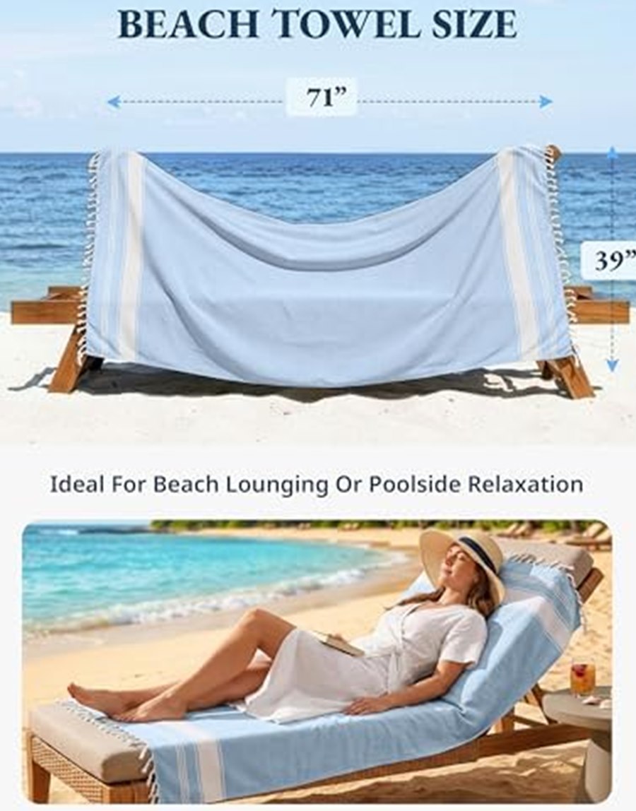 Oversized Beach Towels, 2 Pack, 39