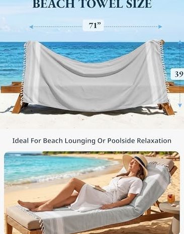 Oversized Beach Towels, 4 Pack, 39