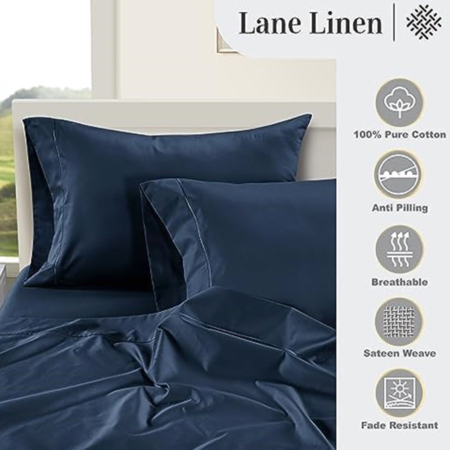 Sateen Cotton Pillowcases, Set of 2, 450 Thread Count — photo 6 of 6