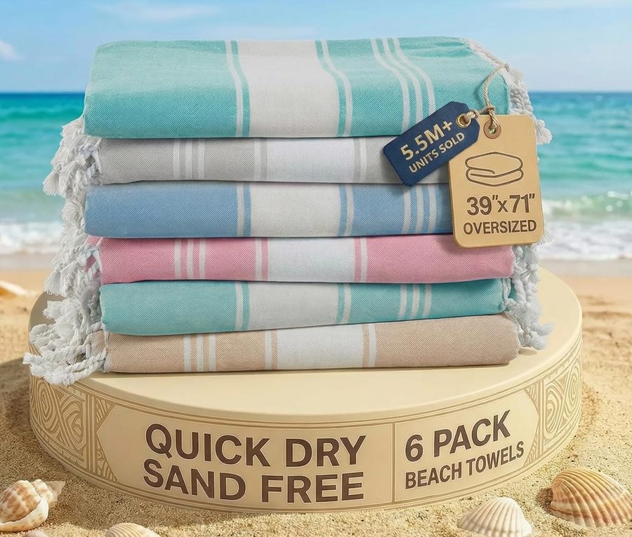 Turkish Beach Towels, Set of 6, Large 39