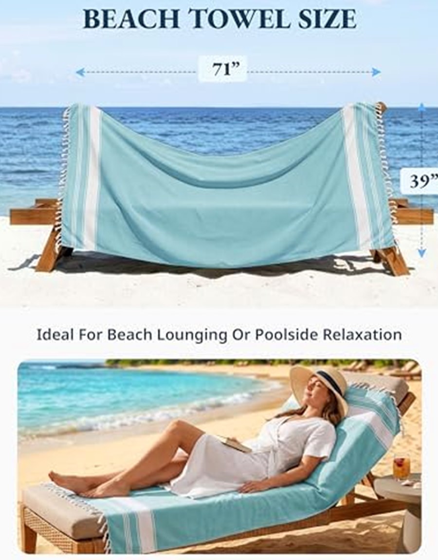 Turkish Beach Towels, Set of 6, Large 39